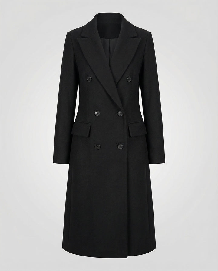 Melis | Chic Trench Coat with Notch Lapel and Hood