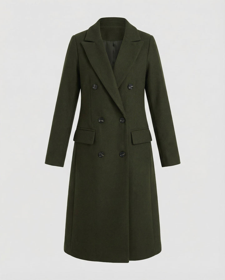 Melis | Chic Trench Coat with Notch Lapel and Hood