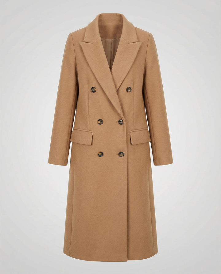Melis | Chic Trench Coat with Notch Lapel and Hood