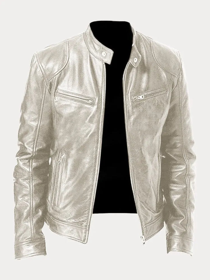 | Sustainable Faux Leather Casual Jacket