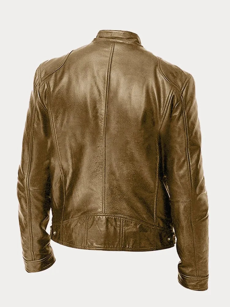 | Sustainable Faux Leather Casual Jacket