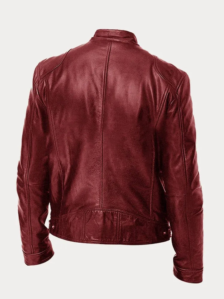| Sustainable Faux Leather Casual Jacket