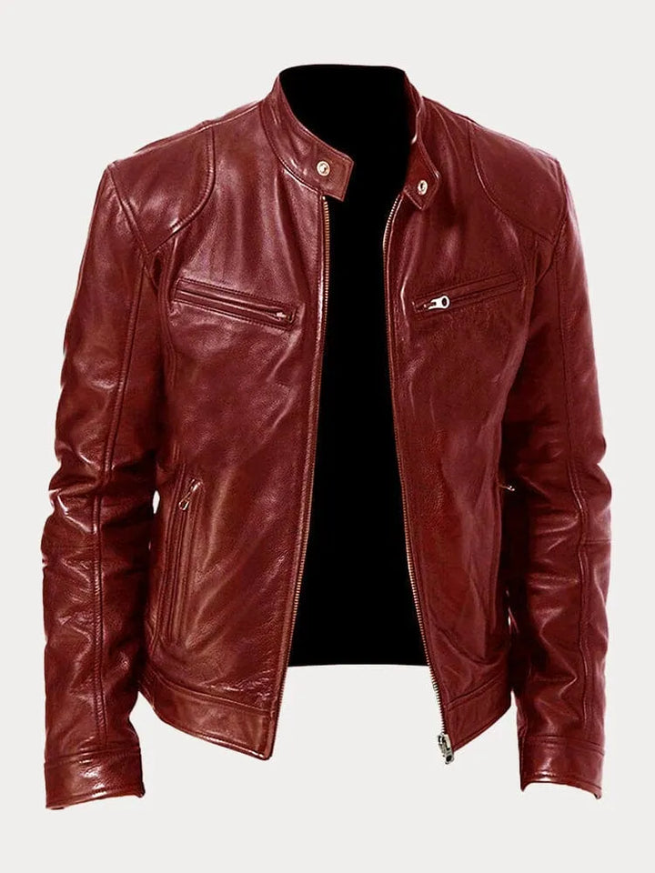 | Sustainable Faux Leather Casual Jacket