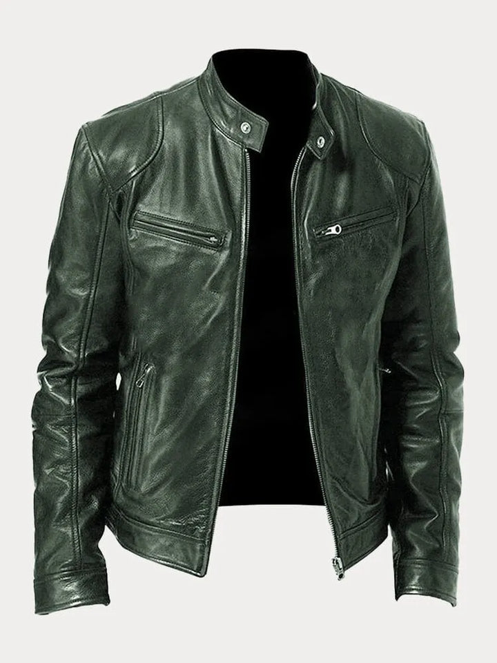 | Sustainable Faux Leather Casual Jacket