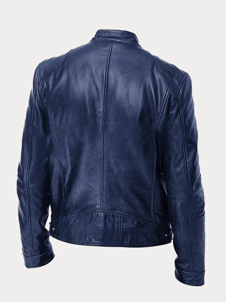 | Sustainable Faux Leather Casual Jacket