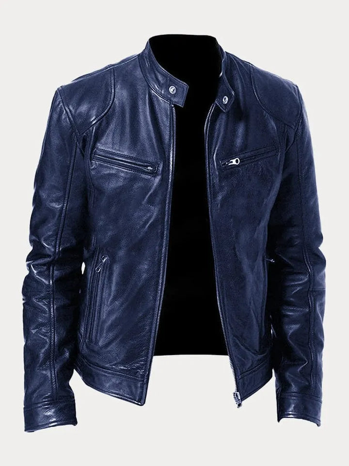 | Sustainable Faux Leather Casual Jacket