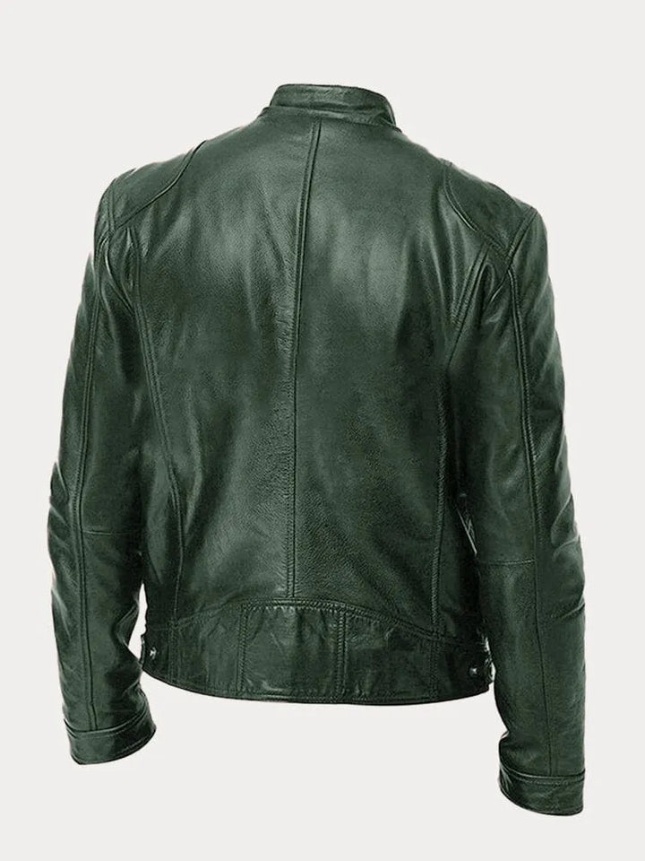 | Sustainable Faux Leather Casual Jacket