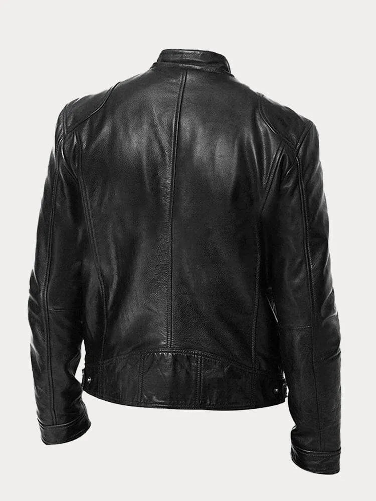 | Sustainable Faux Leather Casual Jacket