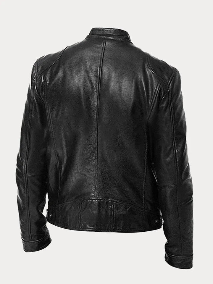 | Sustainable Faux Leather Casual Jacket