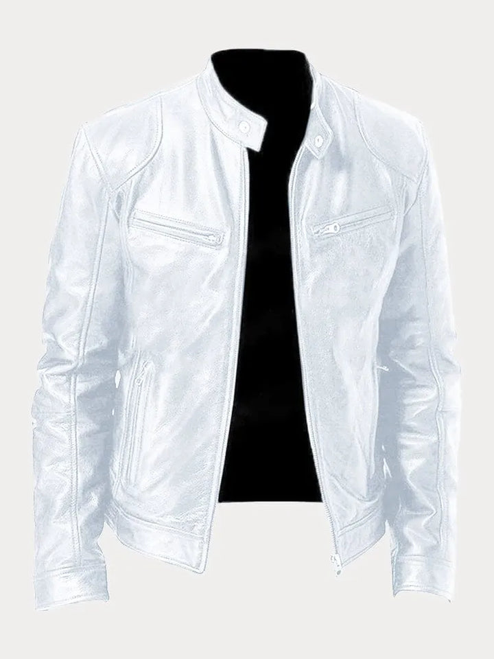 | Sustainable Faux Leather Casual Jacket