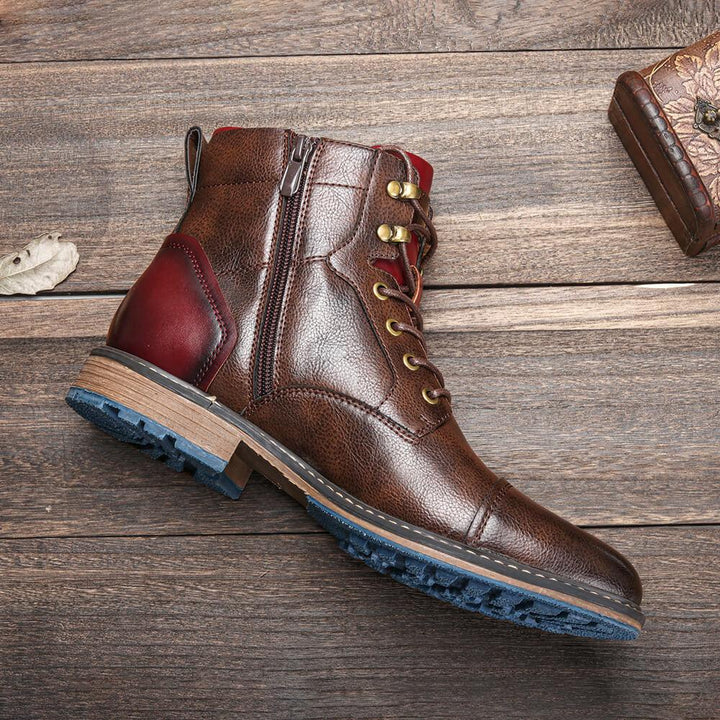 Men's Dress Boots with Laces & Zipper