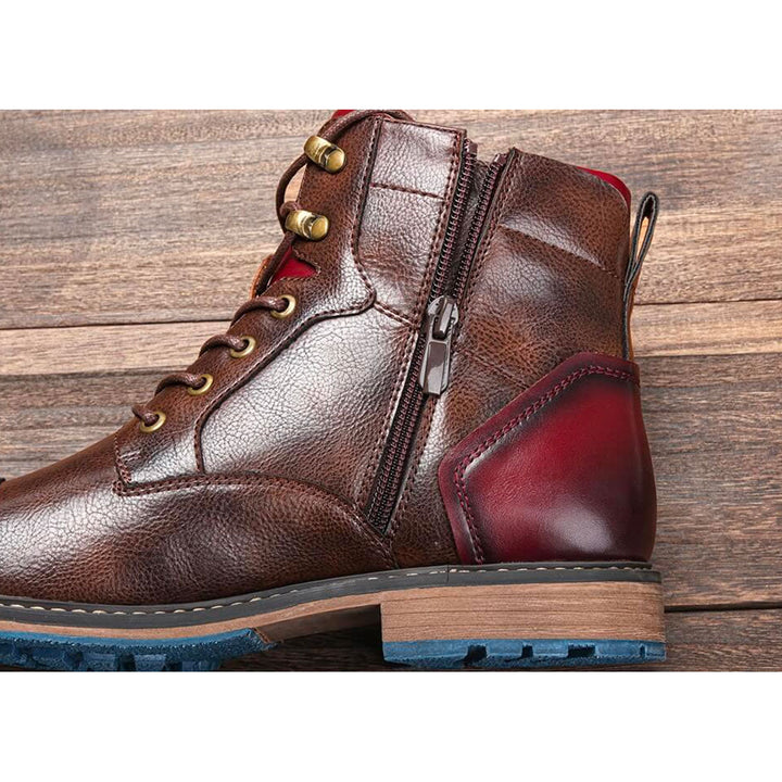 Men's Dress Boots with Laces & Zipper