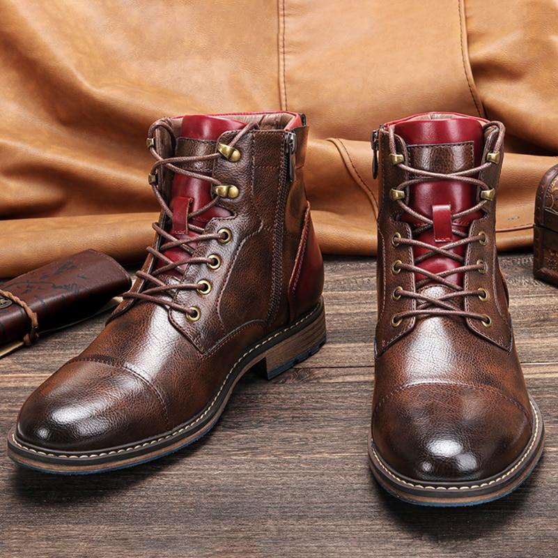 Men's Dress Boots with Laces & Zipper