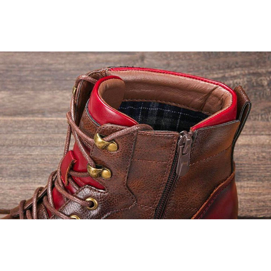 Men's Dress Boots with Laces & Zipper