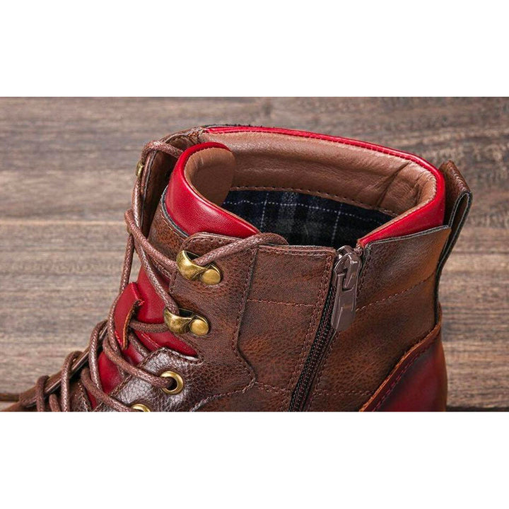 Men's Dress Boots with Laces & Zipper