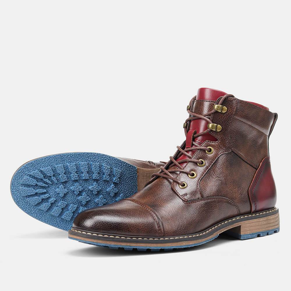 Men's Dress Boots with Laces & Zipper