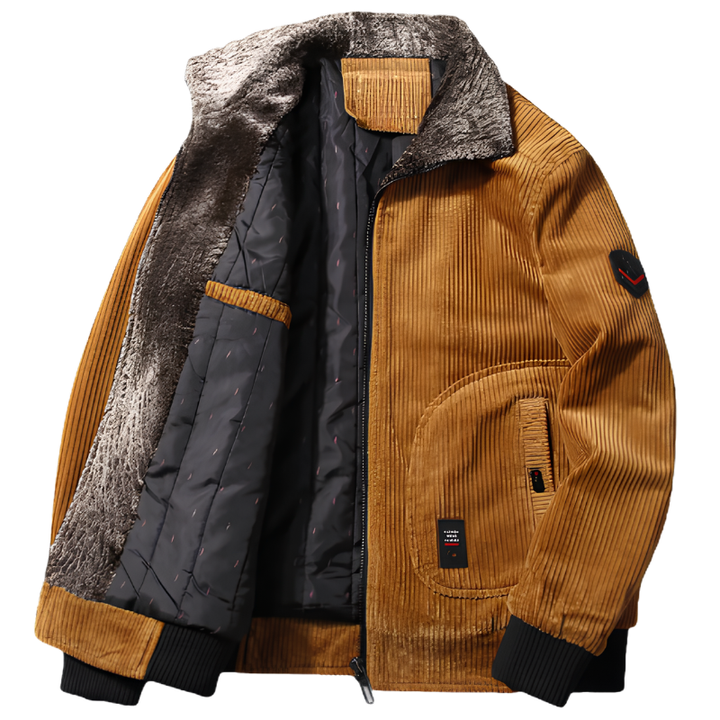 Men's Corduroy Bomber Jacket - Warm Winter Style