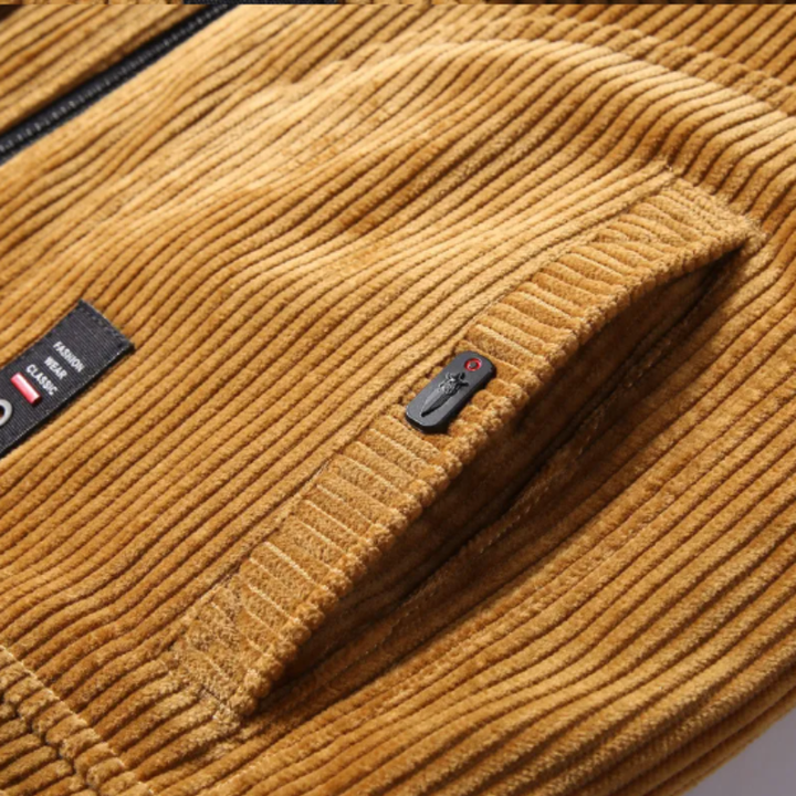 Men's Corduroy Bomber Jacket - Warm Winter Style