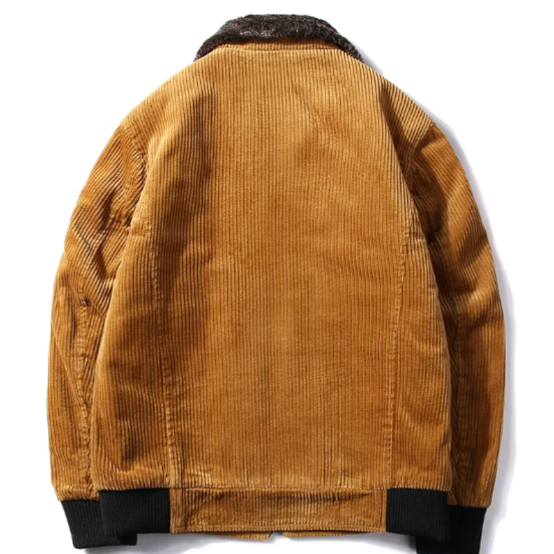 Men's Corduroy Bomber Jacket - Warm Winter Style