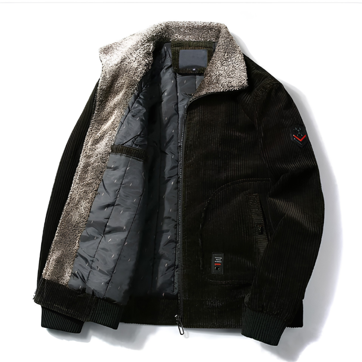 Men's Corduroy Bomber Jacket - Warm Winter Style