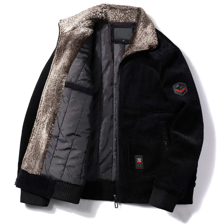 Men's Corduroy Bomber Jacket - Warm Winter Style
