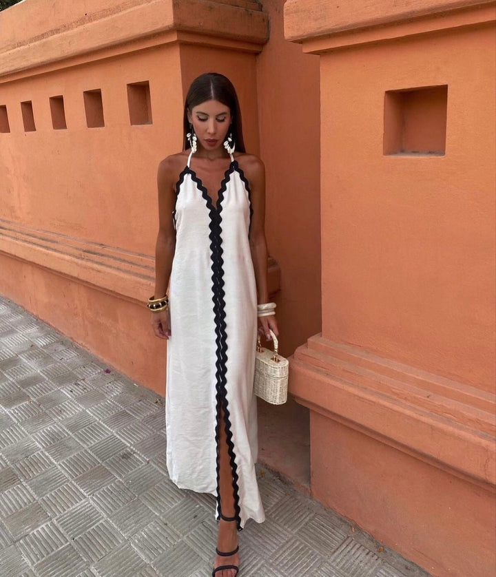 Graceful Luxurious Wraparound Crepe Longline Evening Flow Silhouette Comfort Dress