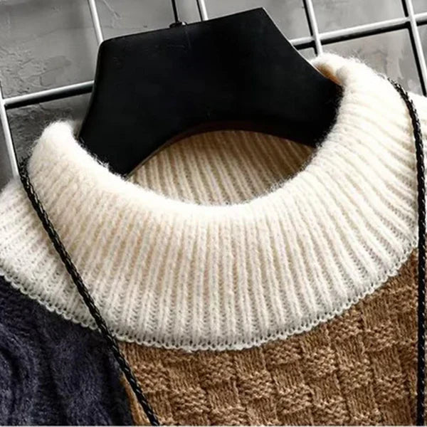 Alice - Elegant Patchwork Sweater