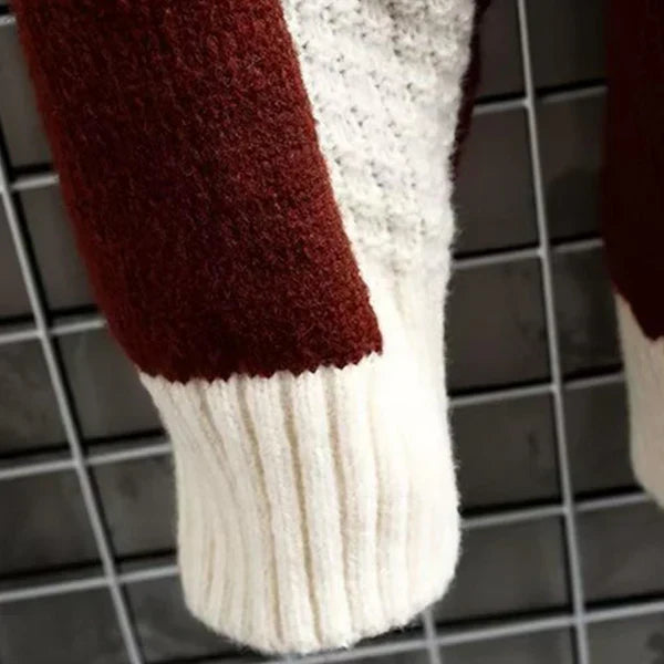 Alice - Elegant Patchwork Sweater