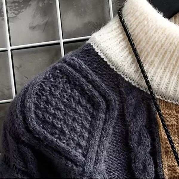 Alice - Elegant Patchwork Sweater