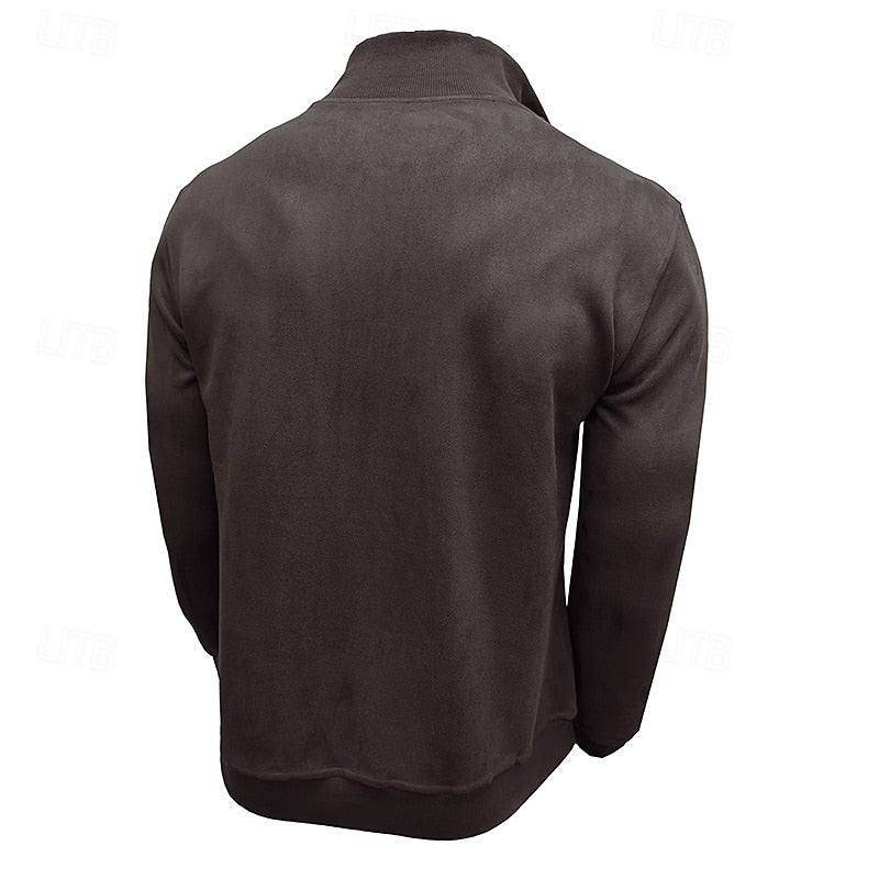 Caleb | Quarter-Zip Sweatshirt with Stand-Up Collar