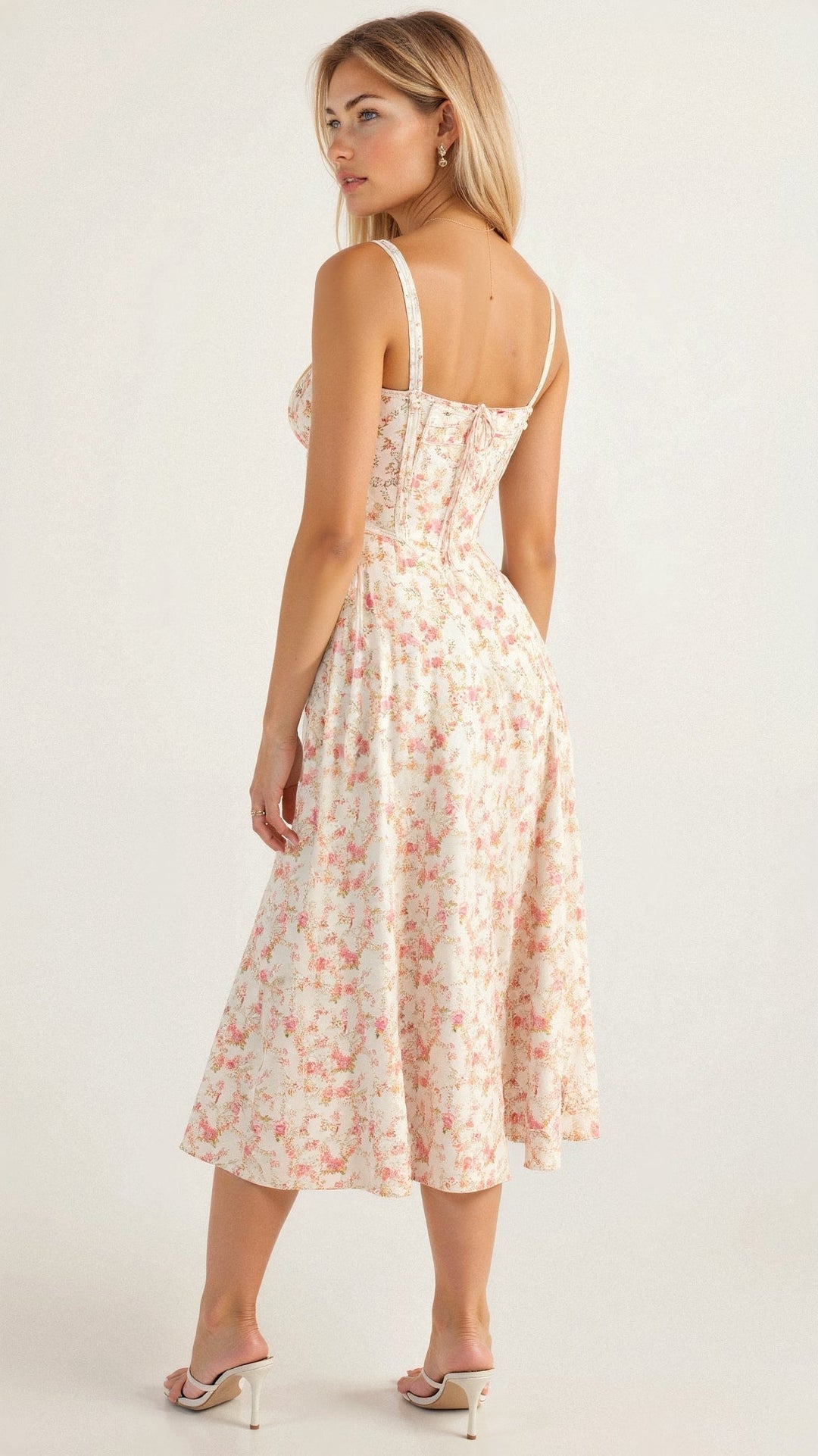 Elegant Waist Slimming Bustier Design Chiffon With Flattering A-Line Silhouette Wedding Dress