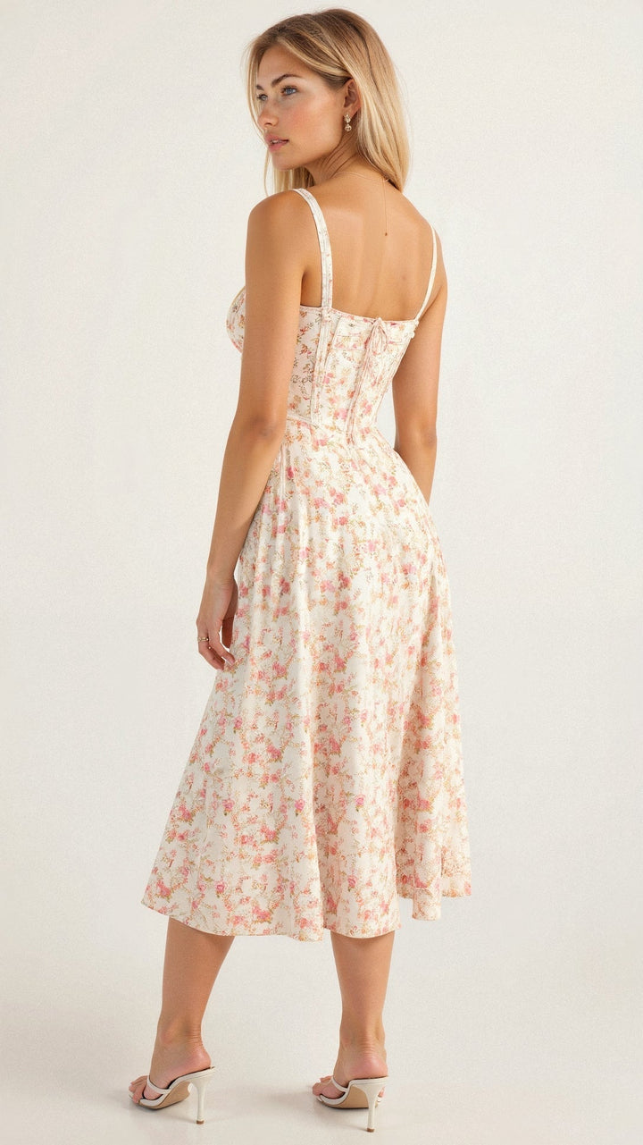 Elegant Waist Slimming Bustier Design Chiffon With Flattering A-Line Silhouette Wedding Dress