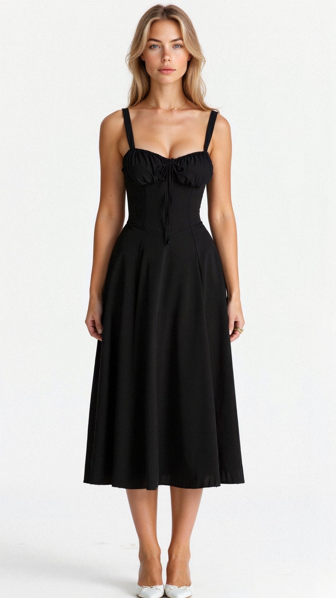 Elegant Waist Slimming Bustier Design Chiffon With Flattering A-Line Silhouette Wedding Dress