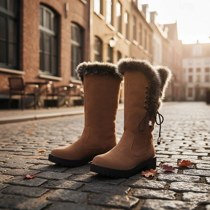 Adriana | Knee-High Winter Boots with Fur Trim