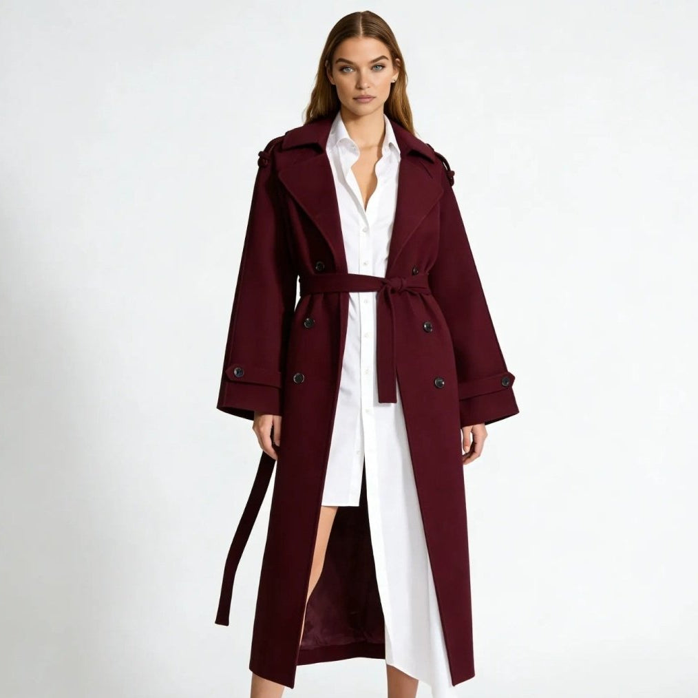 Naz | Classic Tied Liquid Trench Coat
