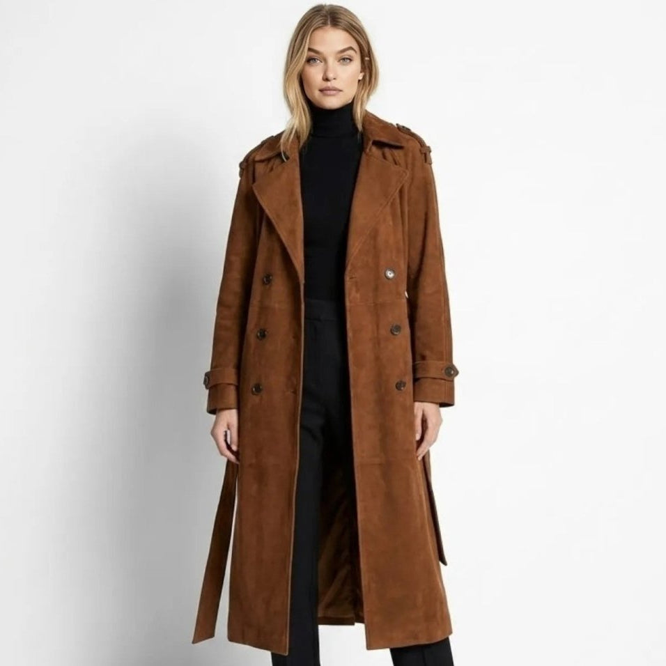 Naz | Classic Tied Liquid Trench Coat