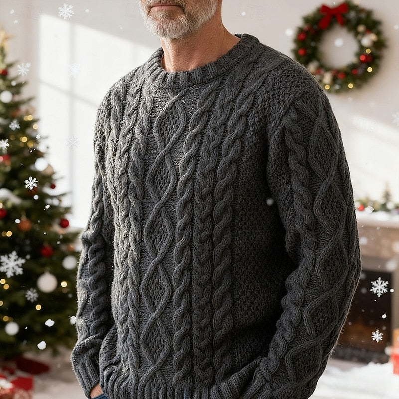 Ellis | Cable Knit Sweater with Round Neck