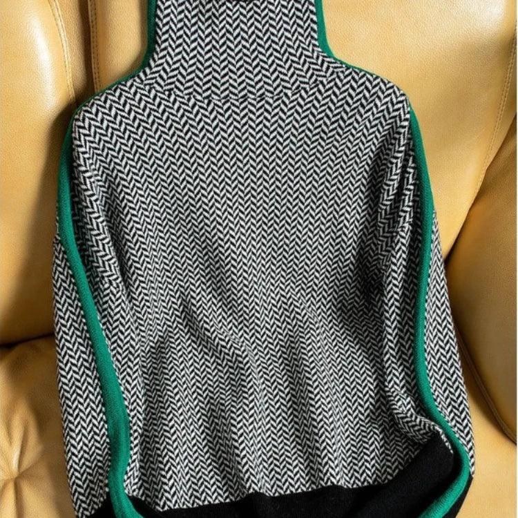 Ladies Chevron Turtleneck
