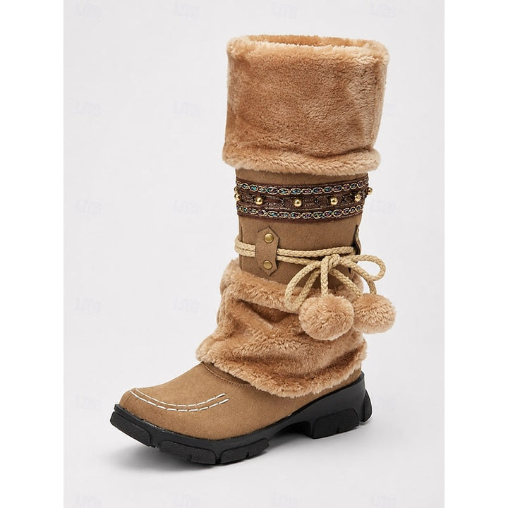 Wren | Cozy Boho Winter Boots Up to the Mid-Calf