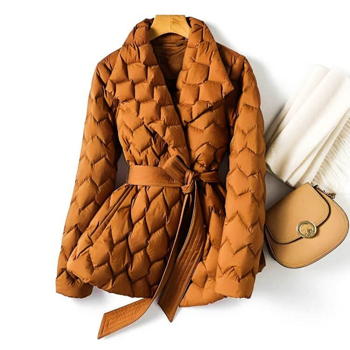 DANIELLE – BELTED QUILTED COAT