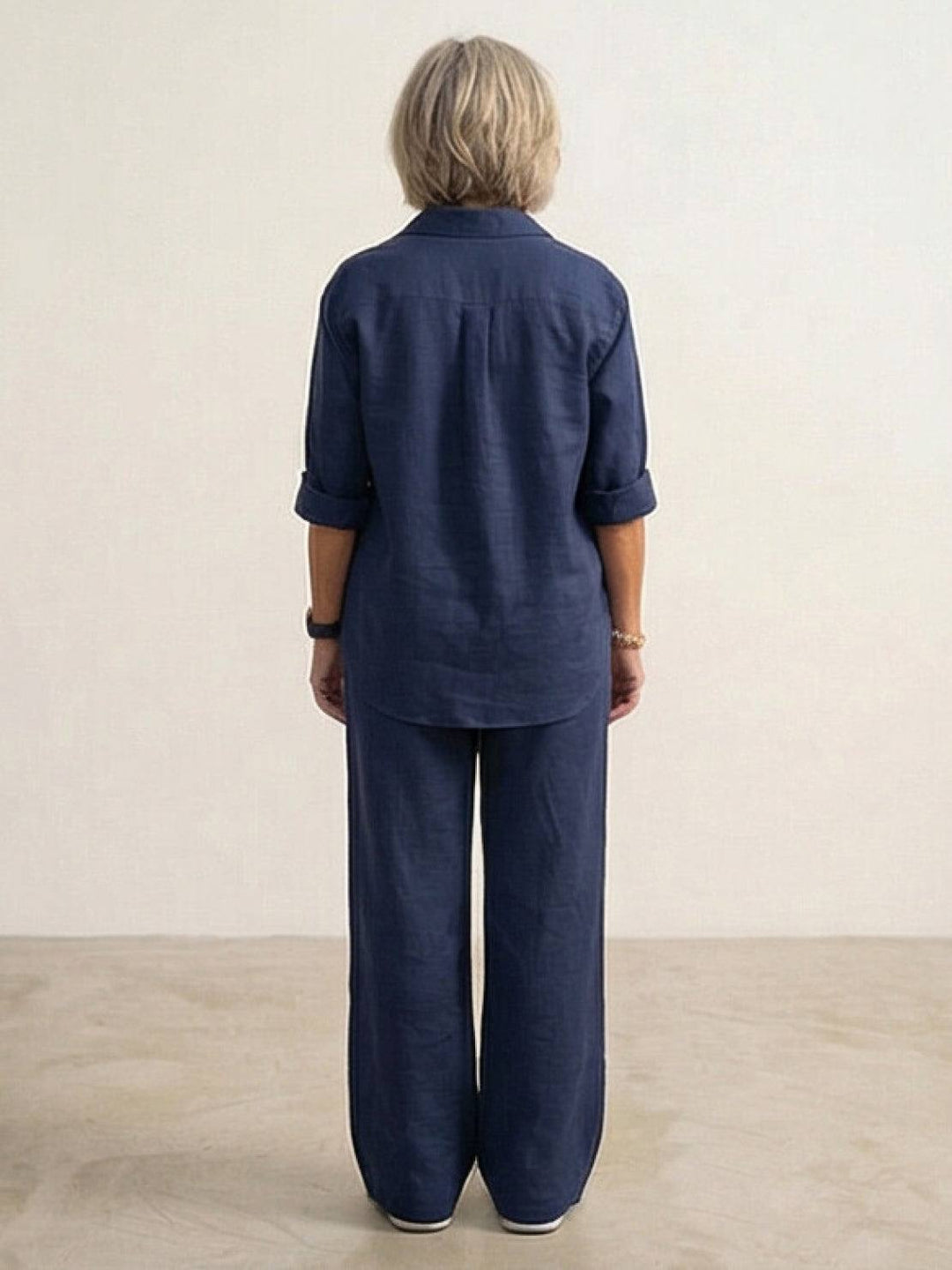 Charlotte | Button-Down Shirt with Wide-Leg Trousers Set