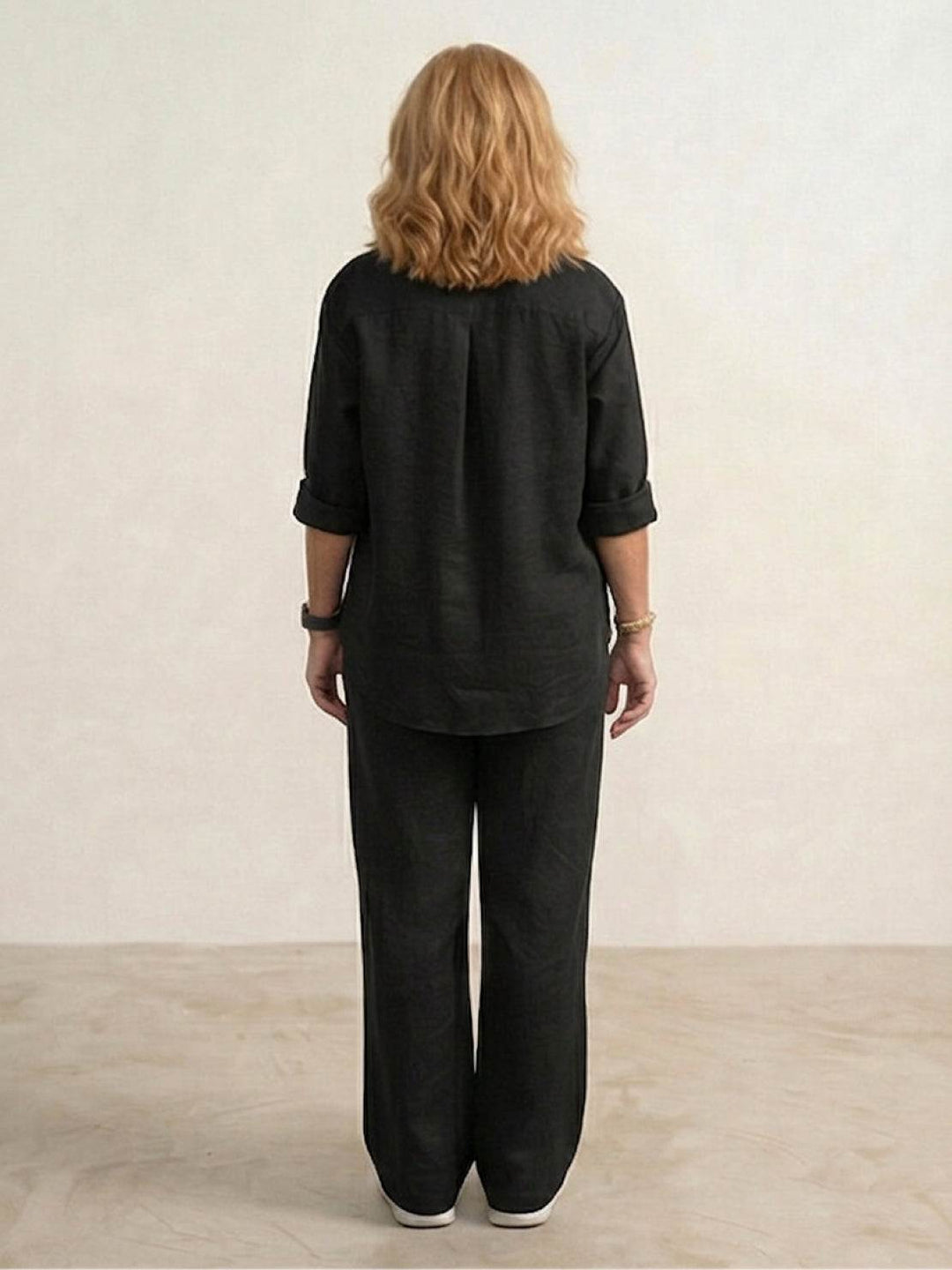 Charlotte | Button-Down Shirt with Wide-Leg Trousers Set