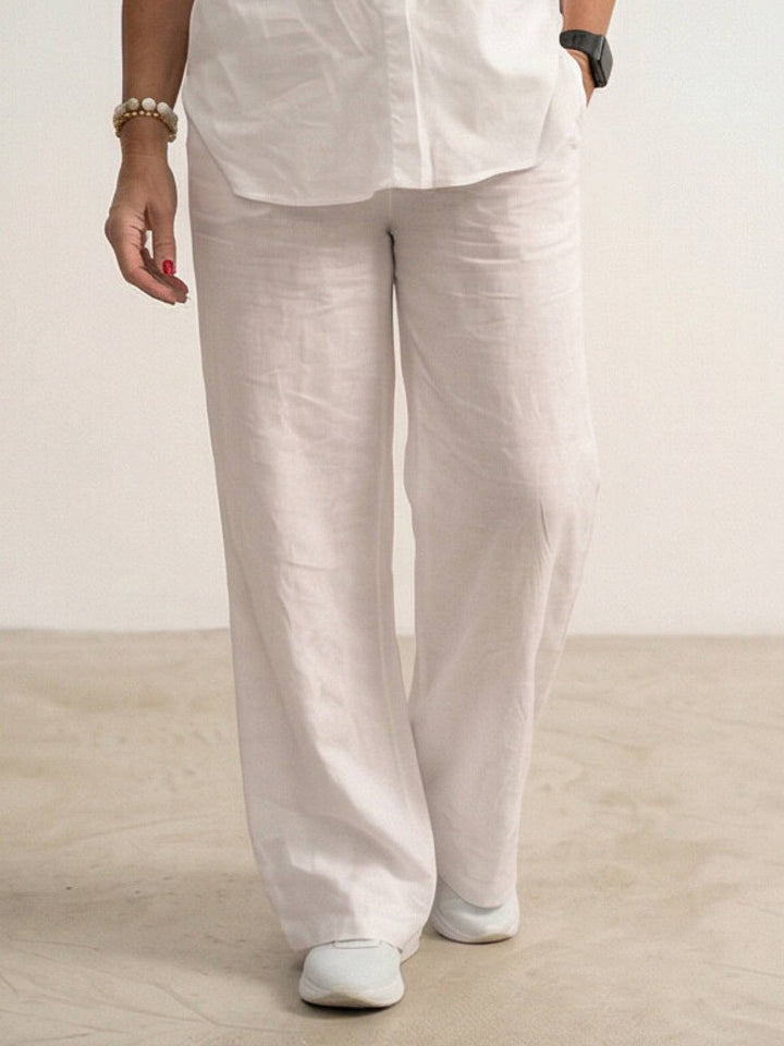 Charlotte | Button-Down Shirt with Wide-Leg Trousers Set