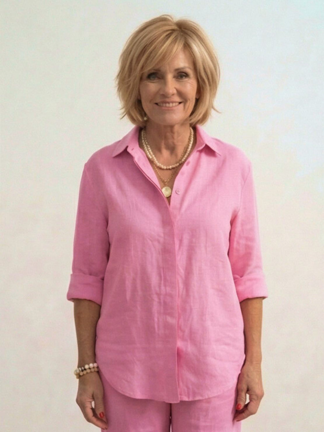 Charlotte | Button-Down Shirt with Wide-Leg Trousers Set
