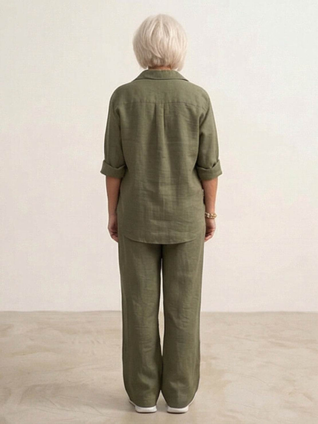 Charlotte | Button-Down Shirt with Wide-Leg Trousers Set