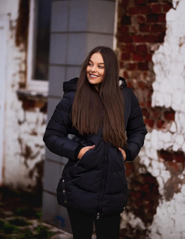SAMANTHA – ELEGANT ASYMMETRICAL WINTER COAT