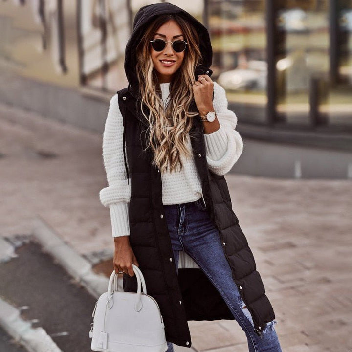 | Women's Long Quilted Puffer Vest