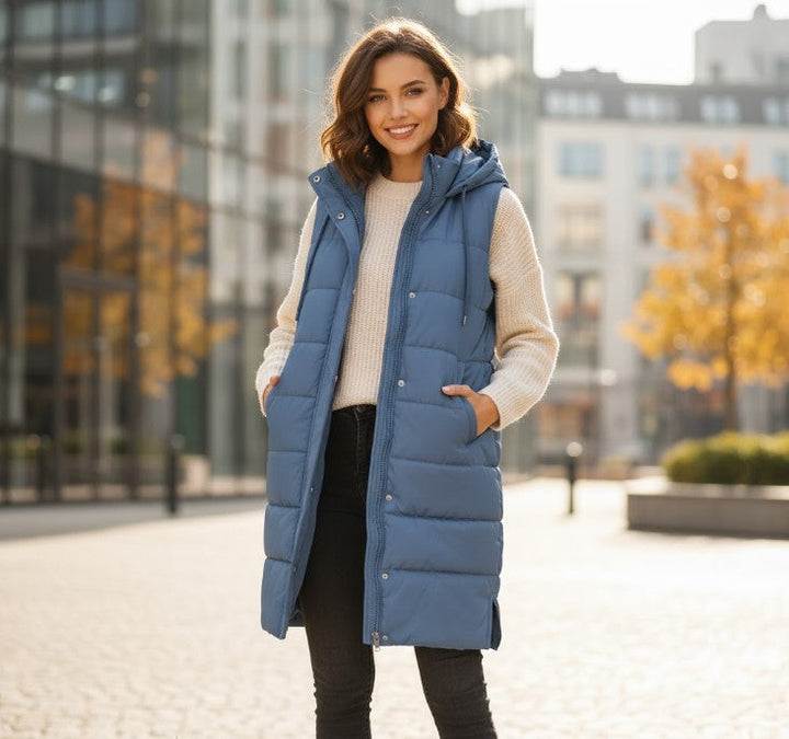 | Women's Long Quilted Puffer Vest
