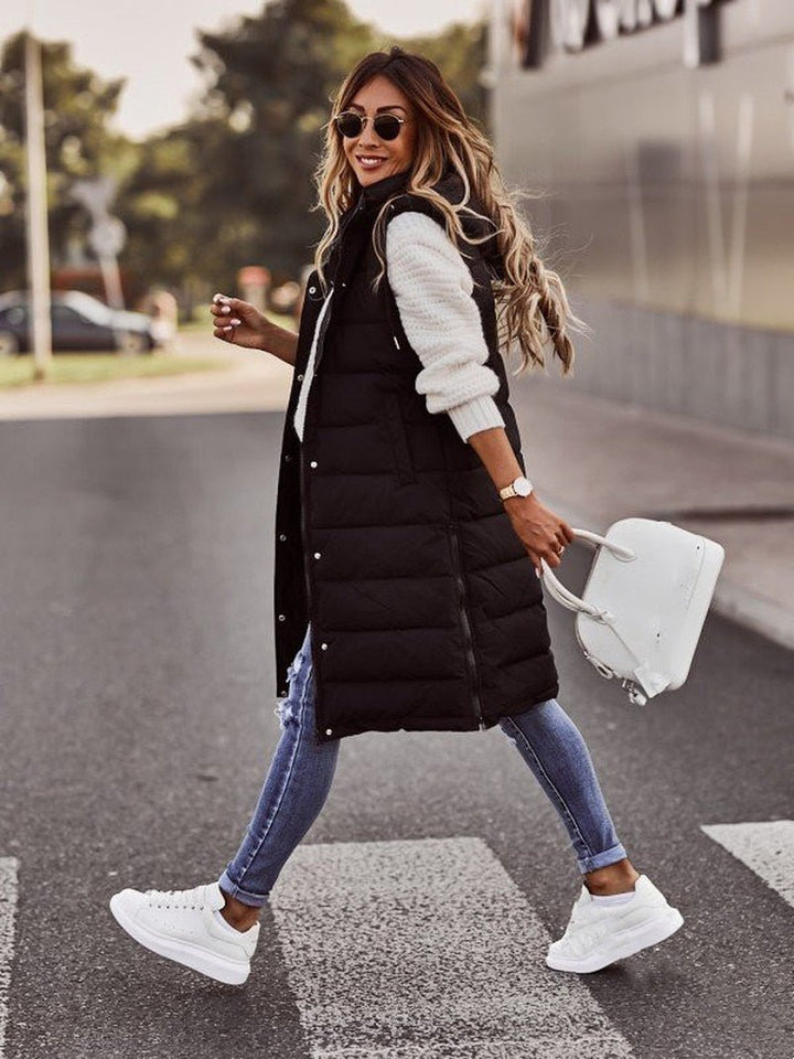 | Women's Long Quilted Puffer Vest