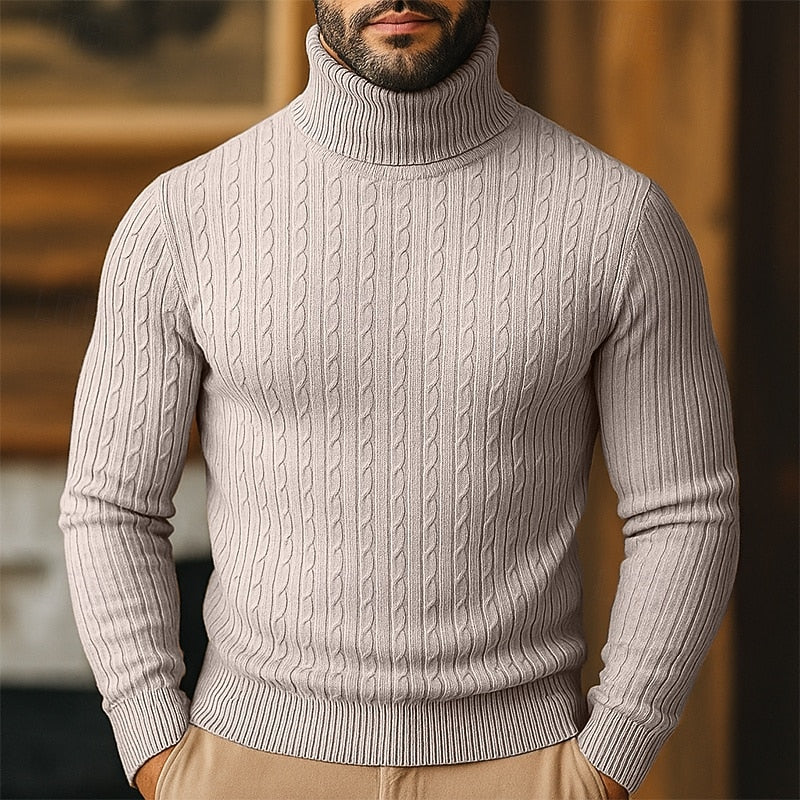 Rupert | Cable Knit Turtleneck